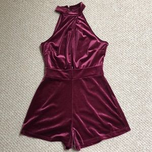 Purple Over The Neck Romper